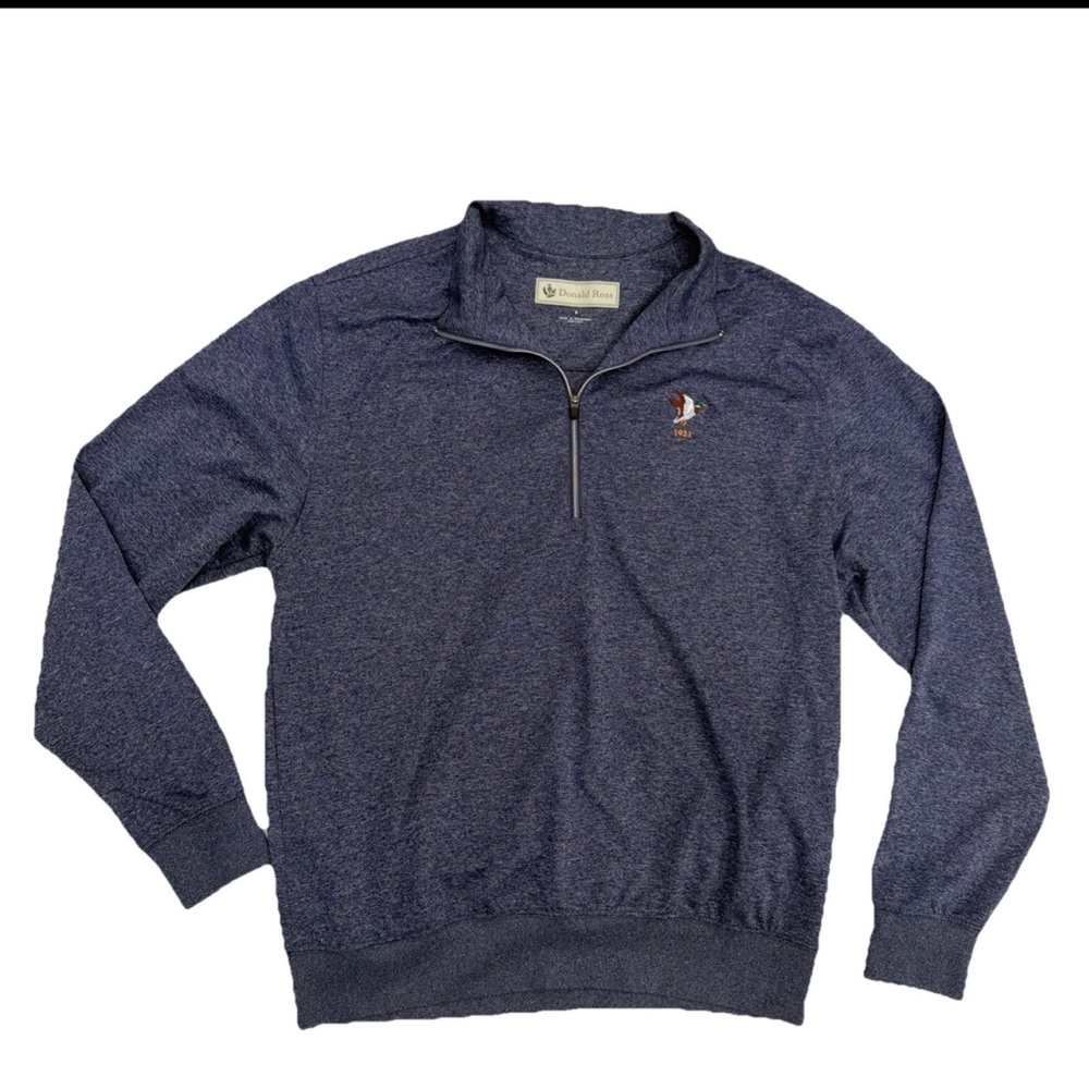 Donald Ross Sweatshirt Mens Small Blue 1/4 Zip Sport Pullover Outdoors Golf